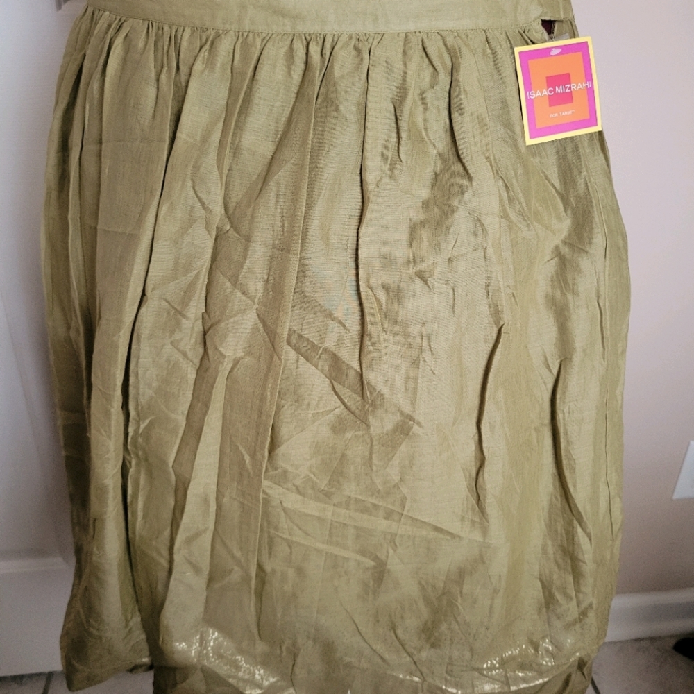 Green Shimmery Skirt